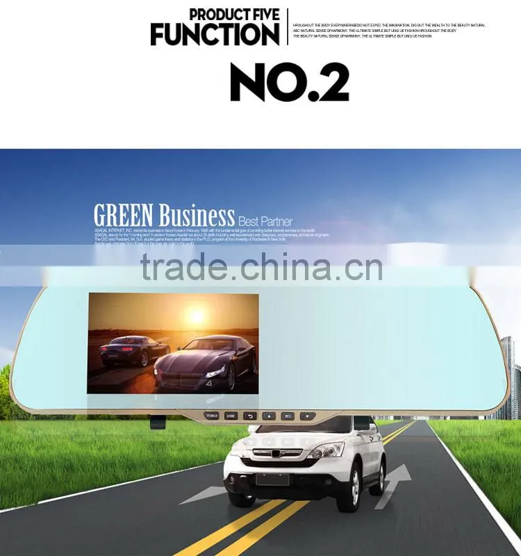 2015 5.0 inch mp5 led light bluetooth wireless backup camera car dvr rearview mirror camera