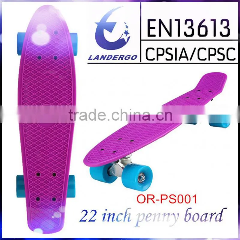 Landergo CE SGS Approved Replica Plastic Skateboard With Original Design