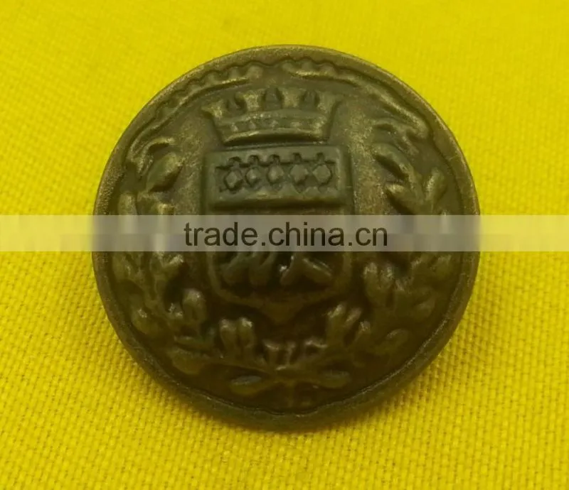 Metal Shank Button in Oxy Brass Color --- MJ1120