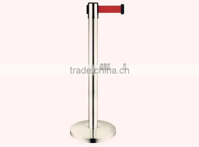 Post stanchion as queue management systems