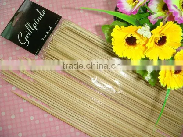 2.5 x150mm round natural BBQ Dan bamboo skewers with Sharp End FDA food grade
