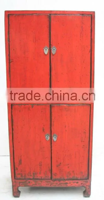 Red antique FOur Door cabinet
