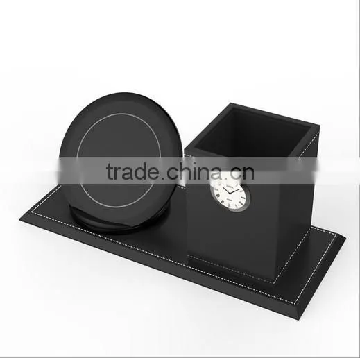 new product Multifunctional Pen Holder Pencil Container with Timer Alarm Clock with quick charging wireless charger