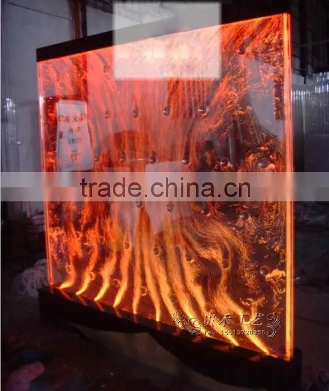 clear acrylic glass water bubble wall with changeable color