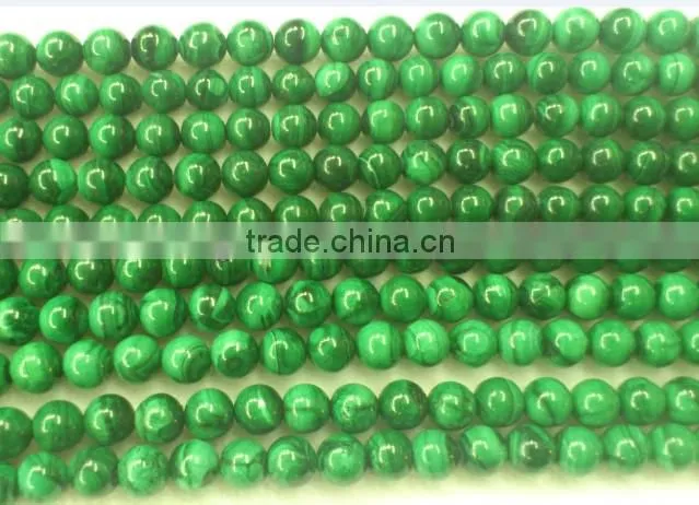 A grade grean color Malachite loose gemstone Round beads