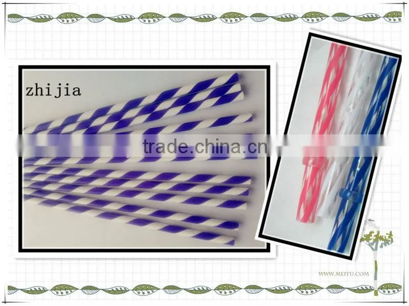 230mm length striped drinking straw for party