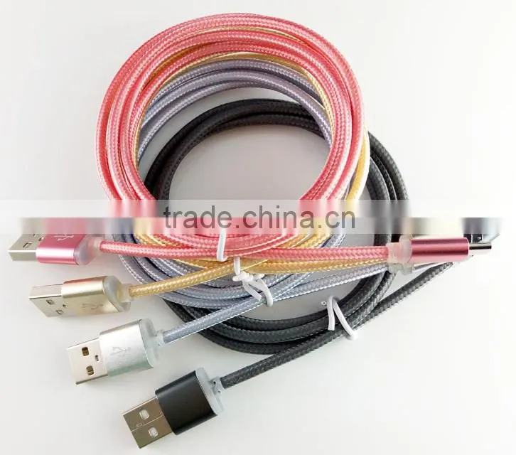 super flexible micro usb cable with nylon braided insulated material