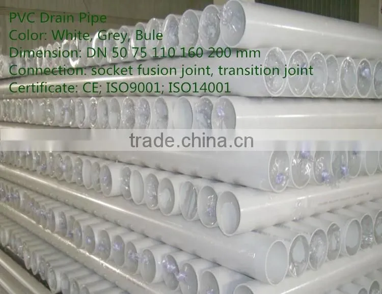 YiMing standard size pvc pipe of irrigation