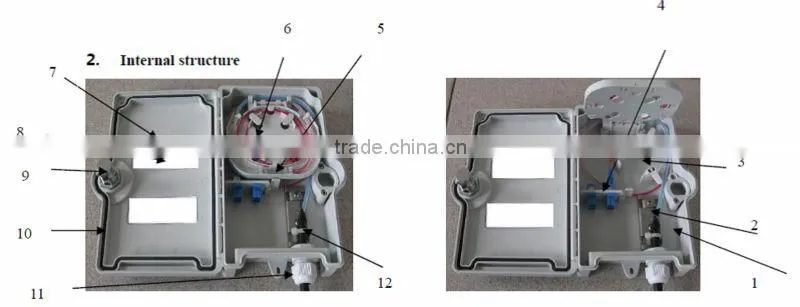 4 fibers for duplex LC, and 2 fibers for SC Fiber Outdoor Terminal Box