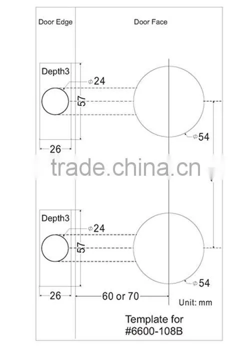 High quality office home Two-latch deadbolt fingerprint lock PY-6698