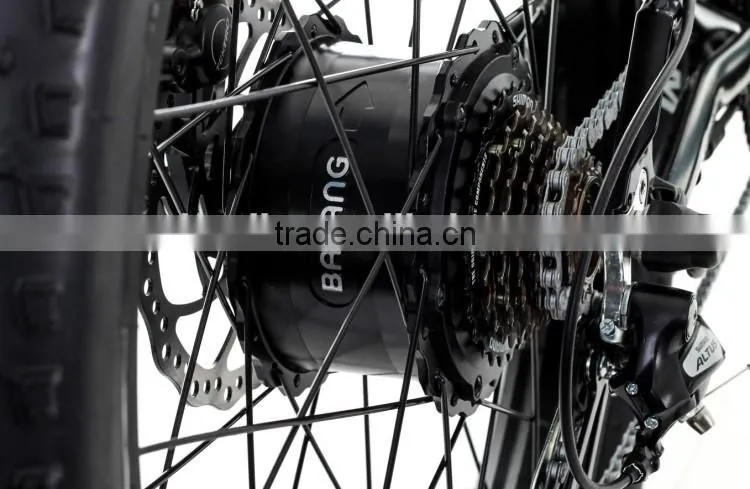 26 Inch Good Quality 7 Speed Aluminum Hub Drive Electric Fat Mountain Bike