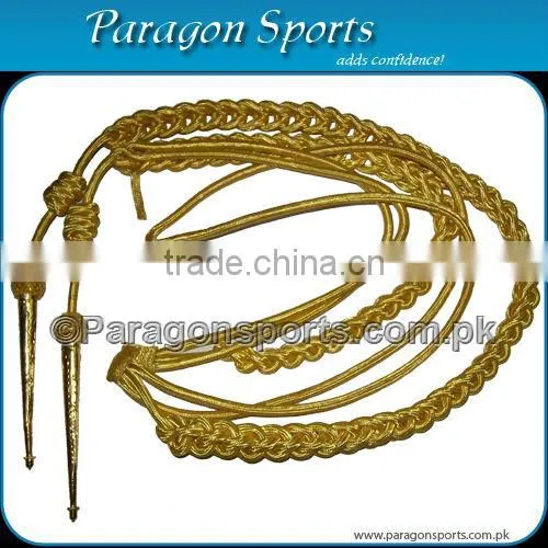 Military Uniform Aiguillette | Double Tip Gold Wire & Silk Uniform Aiguillette