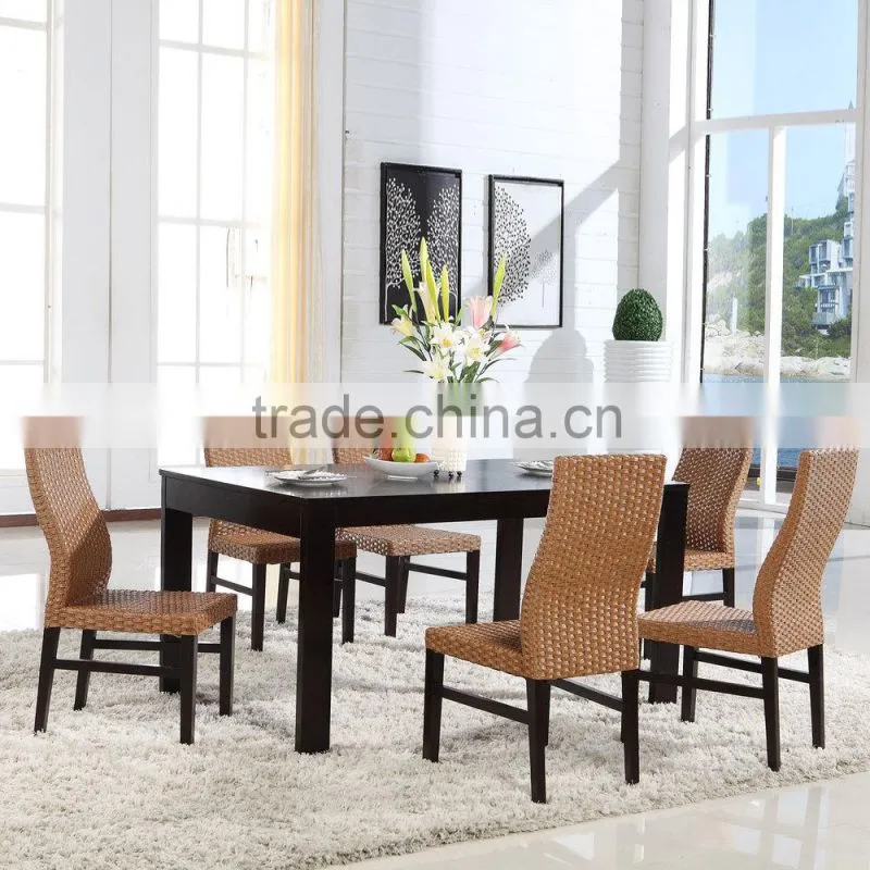 High Quality 4 Seat Pizza Hut Cafe Single Restaurant Wicker Woven Booth