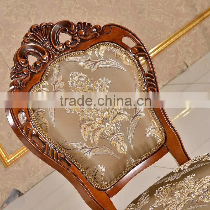 whole sale luxury dining chair with carving pattern, wood side chair