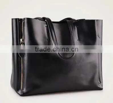 2 in 1 fashion white noble lady pure leather handbags