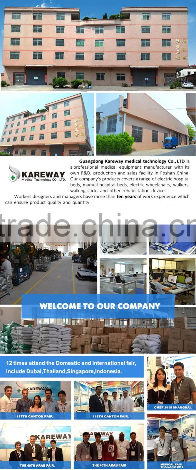 Alibaba china supplier medical equipments manual ordinary 3 crank manual hospital bed