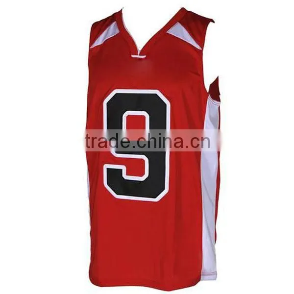 Team Red Basketball Sport Wear china made basketball jersey