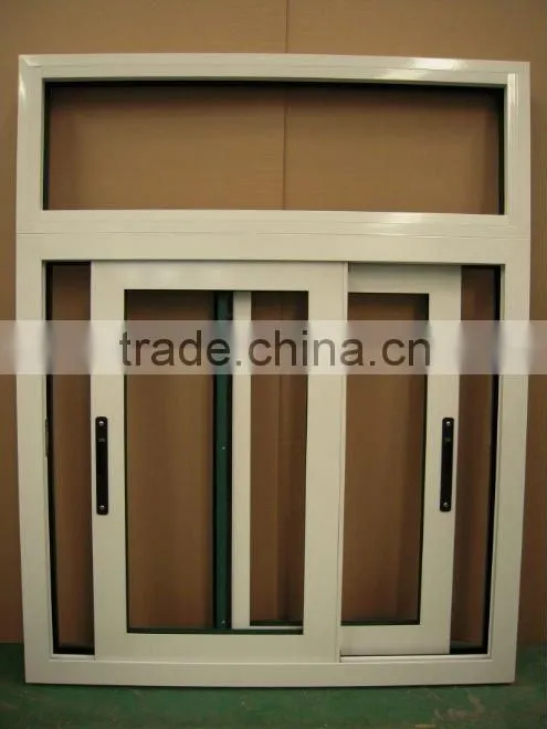 White Color Aluminum double Glass Sliding Windows