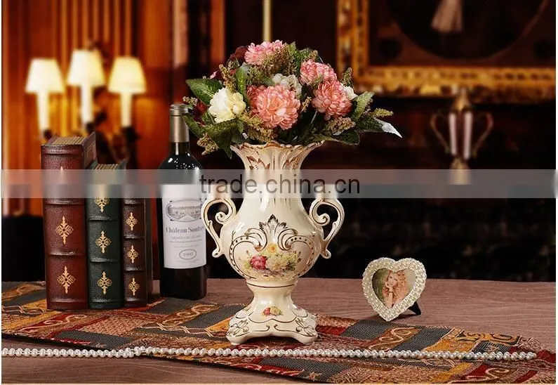 Factory wholesale Luxury ceramic home goods vases in jingdezhen