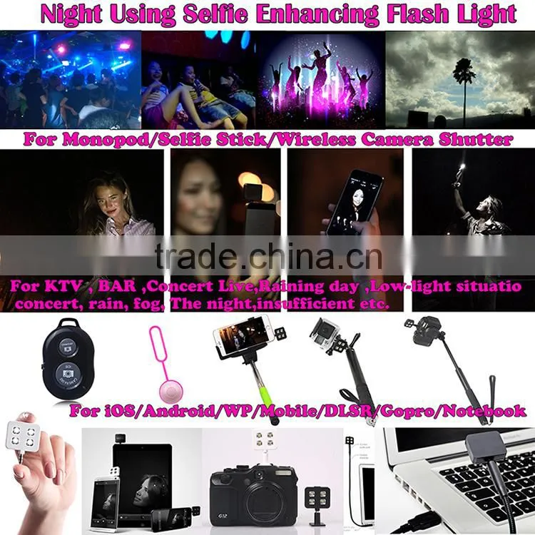 For iphone 6 samung IBLAZR flashing mini led video light Enhan Mini portable led flash light , selfie flash led