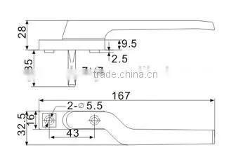 Bent Handle Paint Brush,Zinc Alloy Door Handle,Door And Window Handle