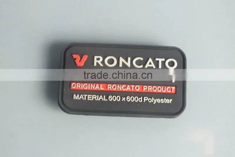 ECO-Friendly PVC Label For Garment, Soft PVC Trademark Brand, PVC Brand Label