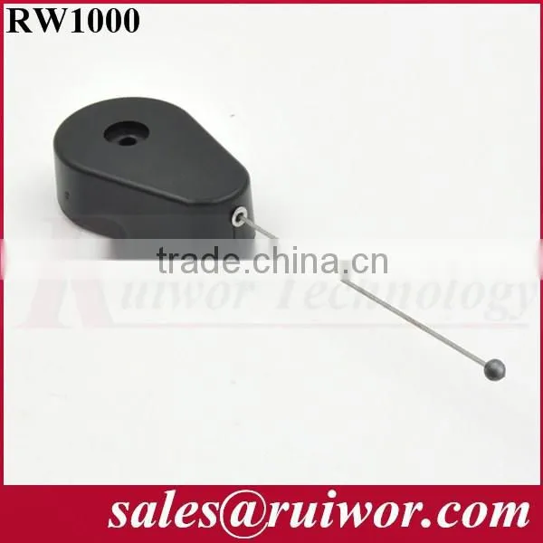 Drop-shaped spring retractable cable reel