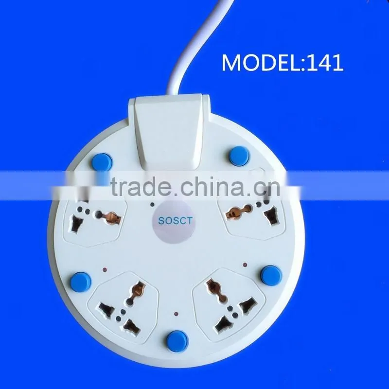 new electrical products 5 gang circle multiple ac power strip supply industrial electric switch outlet extension socket