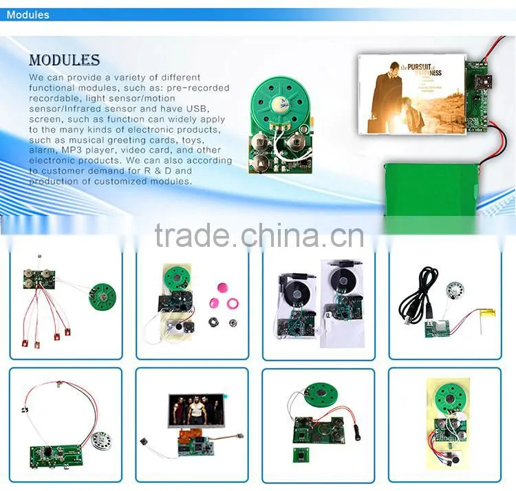 High quality greeting cards sound module