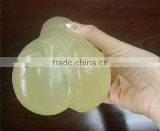 Soft light clear yellow artificial vagina women's fake clitoris G-spot sexy pussy toys for male