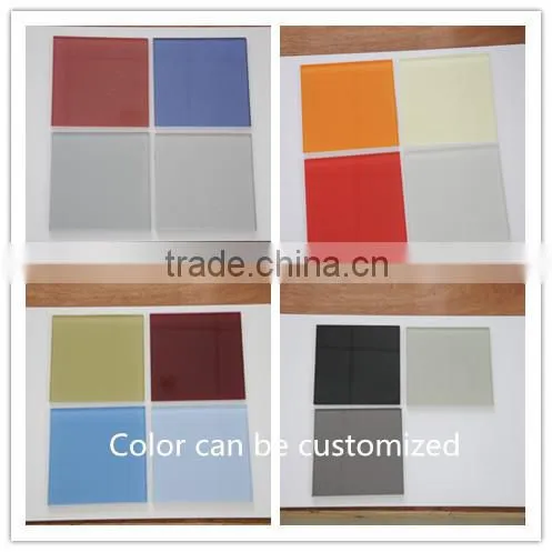 high quality colored back painted tempered glass