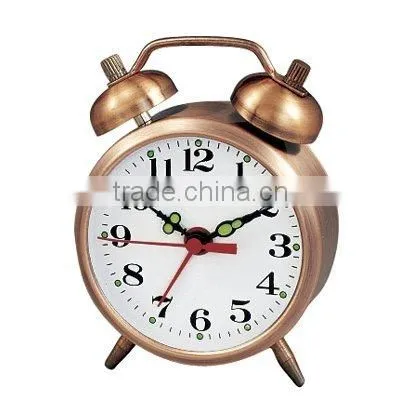 2 inch metal case mechanical alarm clock, desktop clock, Bedside clock