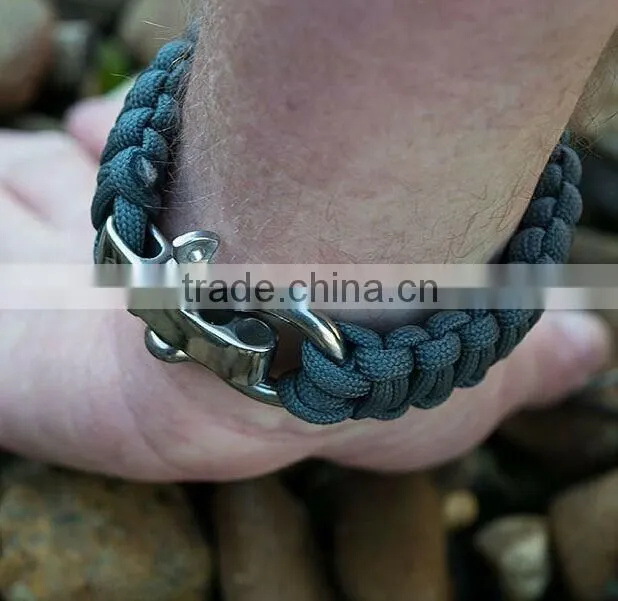 Yukai paracord projects survival gear adjustable 4mm shackles with 3 holes