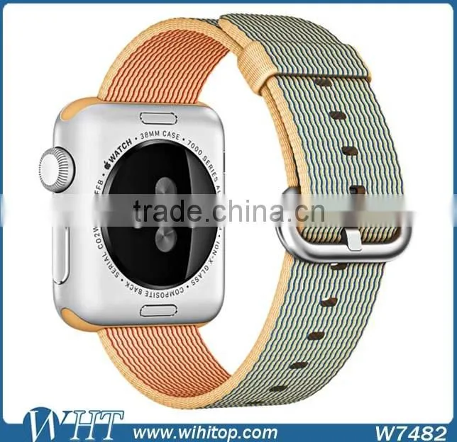 HOCO Original 1:1 38mm 42mm Steel Buckle Adapter Woven Nylon Watch Band for Apple Watch Band