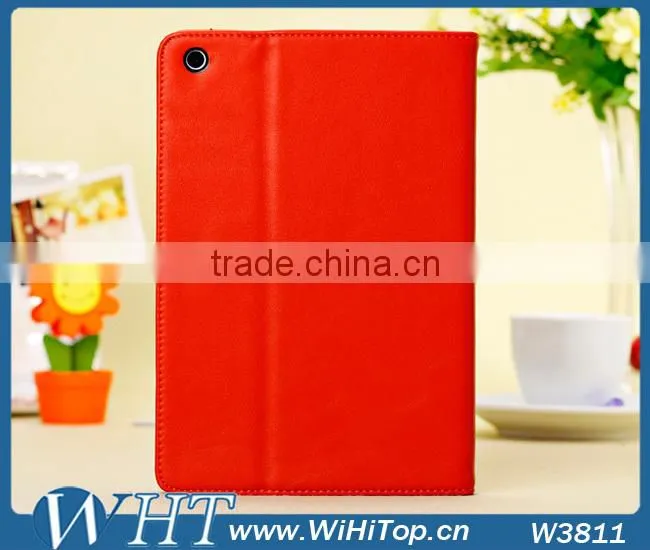 For iPad Mini Leather Stand Case Cover.Korean Design Look Soft Leather Case Stand Wallet Cover For iPad Mini