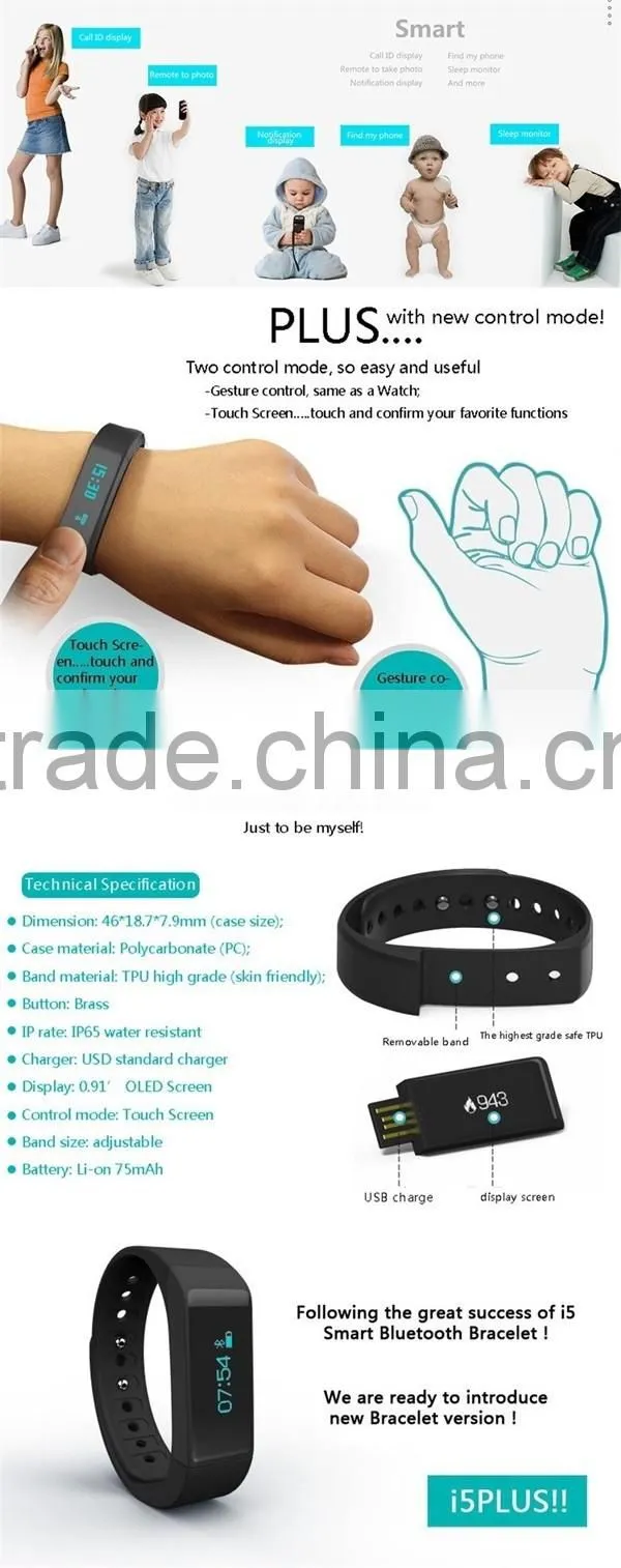 health sport fitness waterproof OLED IP68 Original Iwown I5 Plus Smart Bracelet