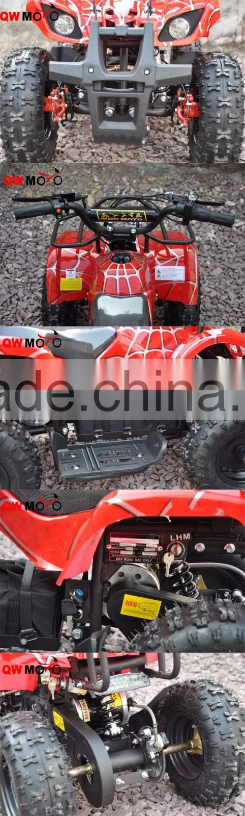 QWMOTO 500W 800W 1000W Mini buggy Kids electric quad bike mini moto ATV Quad