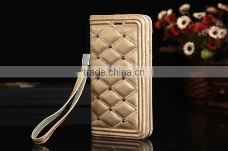 Lovely Lozenge Pattern Leather Case With Card Slot Wallet Case For iPhone 6