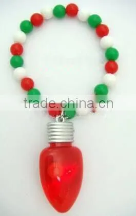 christmas bracelet blinking flashing christmas tree bright led lights batt. incl