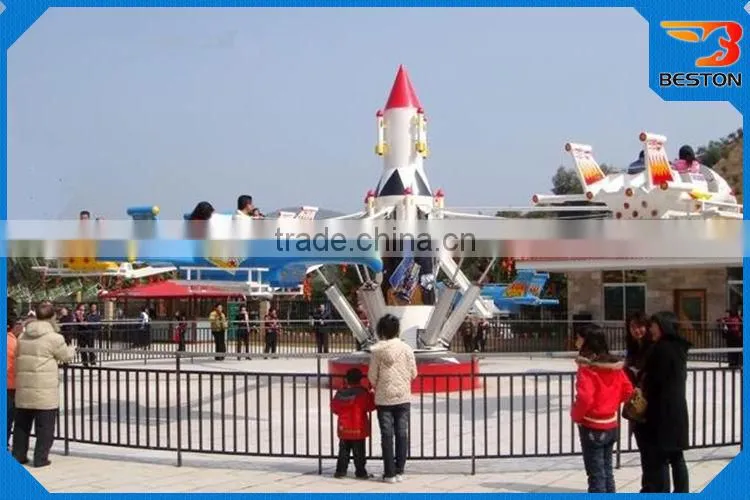 Kids Favorite Outdoor Carnival Rides Self Control Plane Rides For Sale