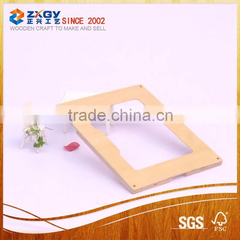 Empty Natural Wood Hard Back Case for Tablet