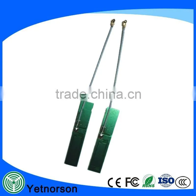 Factory supply 2.4g wifi internal patch antenna with IPEX UFL connector and 1.13 cable
