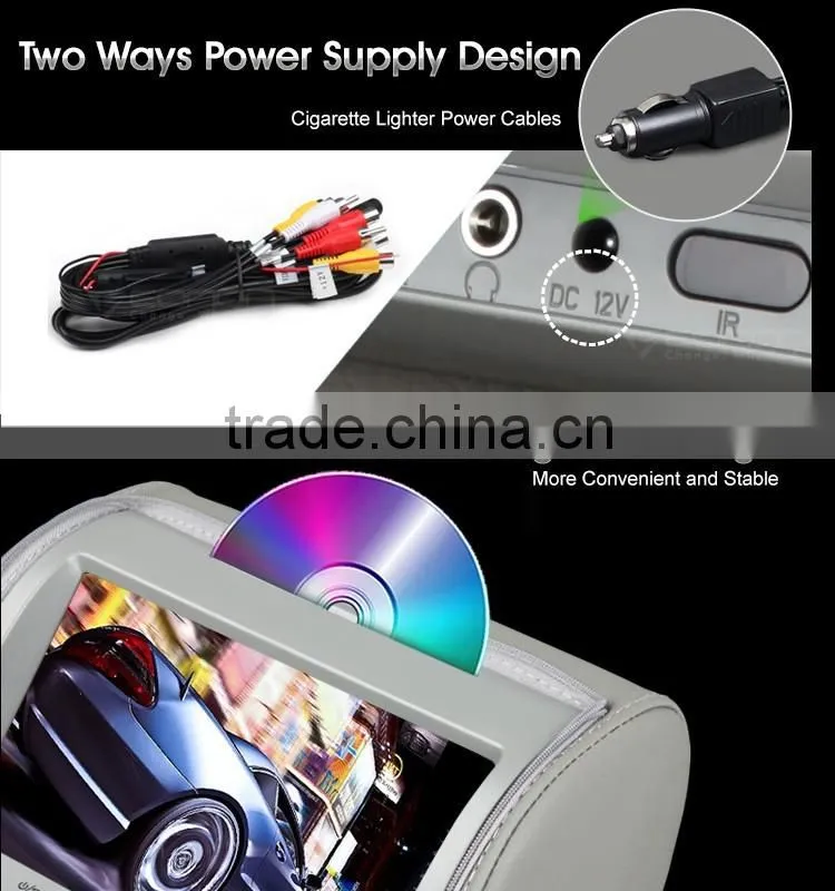 EONON L0291 9" HD Car Headrest Monitor with Built in DVD (Gray Color)