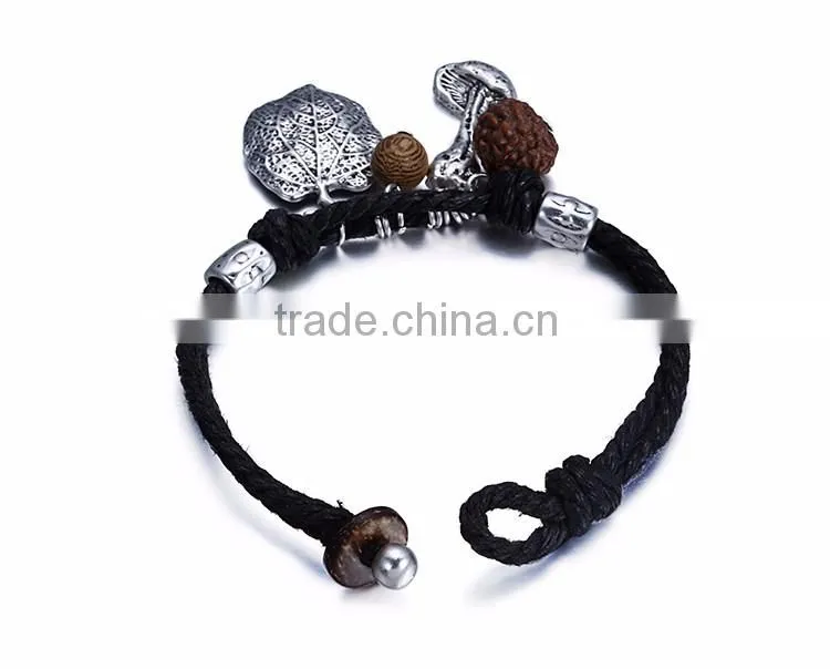 Fashion jewelry vintage Newest design handmade black ribbon and Silver plated pendant