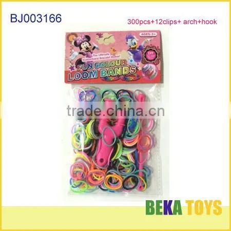 Funny diy rubber rain loom band kit 300pcs