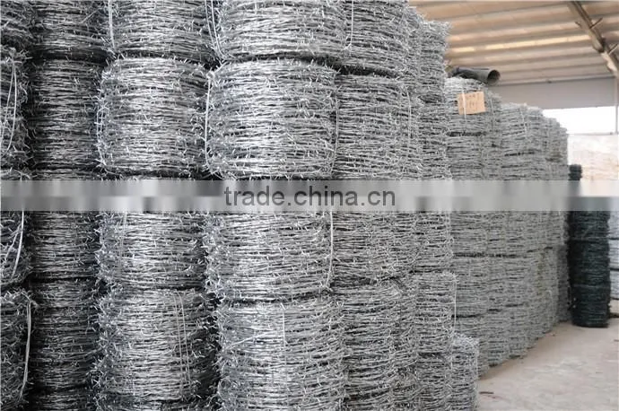 Hot dipped galvanized weight of barbed wire price per roll/barbed wire price