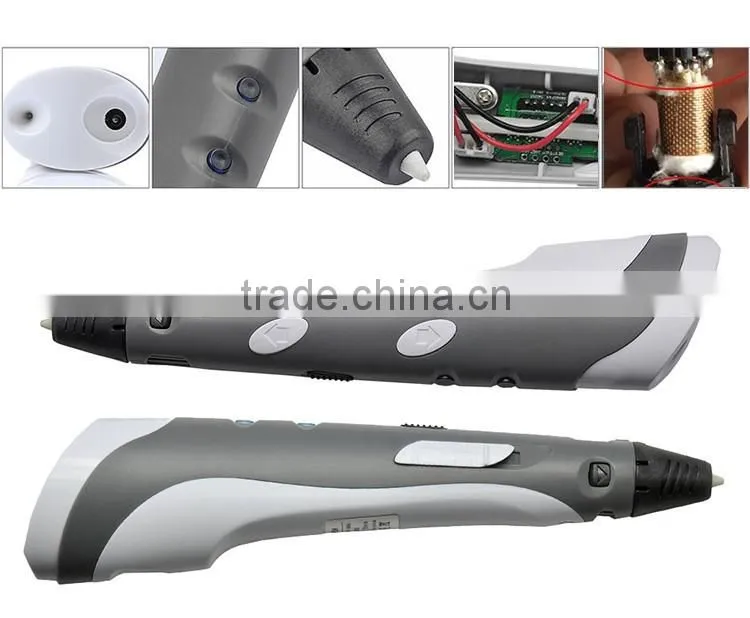 eu/uk/us/au adapter new Semi-Automatic magic 4 color 3d printer pen 3d drawing pen direcet China manufacture