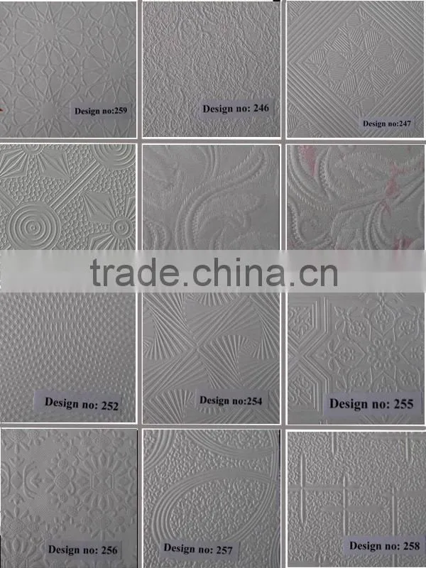 Galvanized steel painted white black line pvc gypsum ceiling t grid