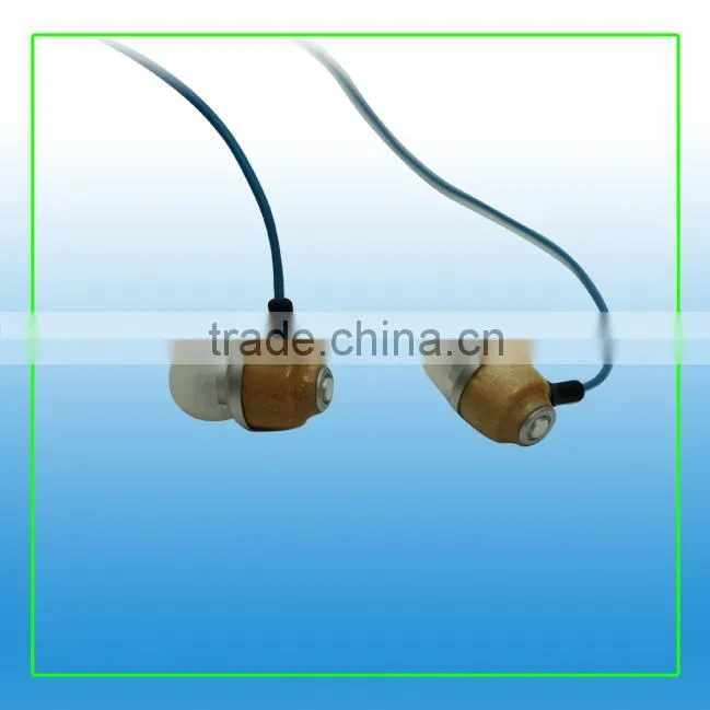 2015 New Design Wood/Wooden Unique Earphone/Earbuds Bulk selling