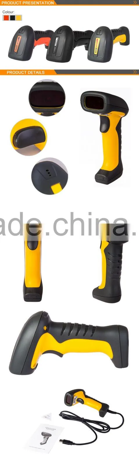 High Quality:NT-1200 IP67 Waterproof Wired 1D/2D/QR code handheld cable rs232 Laser Barcode Scanner with multi-interface